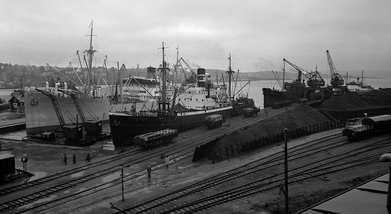 Sundsvalls hamn. Fotograf: Norrlandsbild Bildkälla: Sundsvalls museum