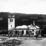 Ruinen av Sundsvalls kyrka efter branden 1888