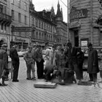 Gatuarbetare på Storgatan