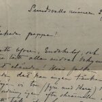 Utdrag ur brev från Frida Stéenhoff till fadern. Daterat Sundsvalls ruiner 27 juni 1888, två dagar efter den stora branden.